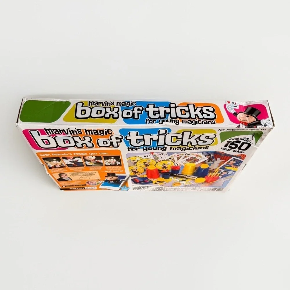 Marvin's Magic Box of Tricks Includes 150 Magic Tricks with Wand Cards Cups